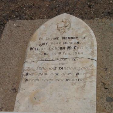 McCULLOCH William Gordon 1864-1925