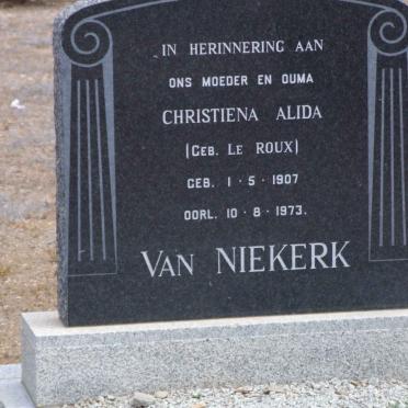 NIEKERK Christiena Alida, van nee LE ROUX 1907-1973