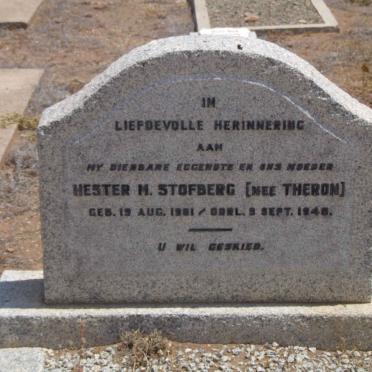 STOFBERG Hester M., nee THERON 1901-1945