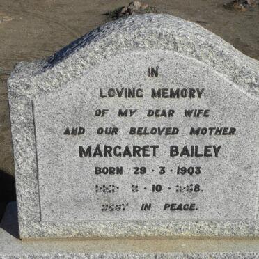 BAILEY Margaret 1903-1958