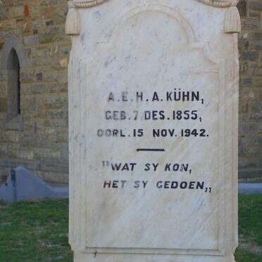 KUHN Stephanus Hendrik 1848-1924 &amp; A.E.H.A. 1855-1942