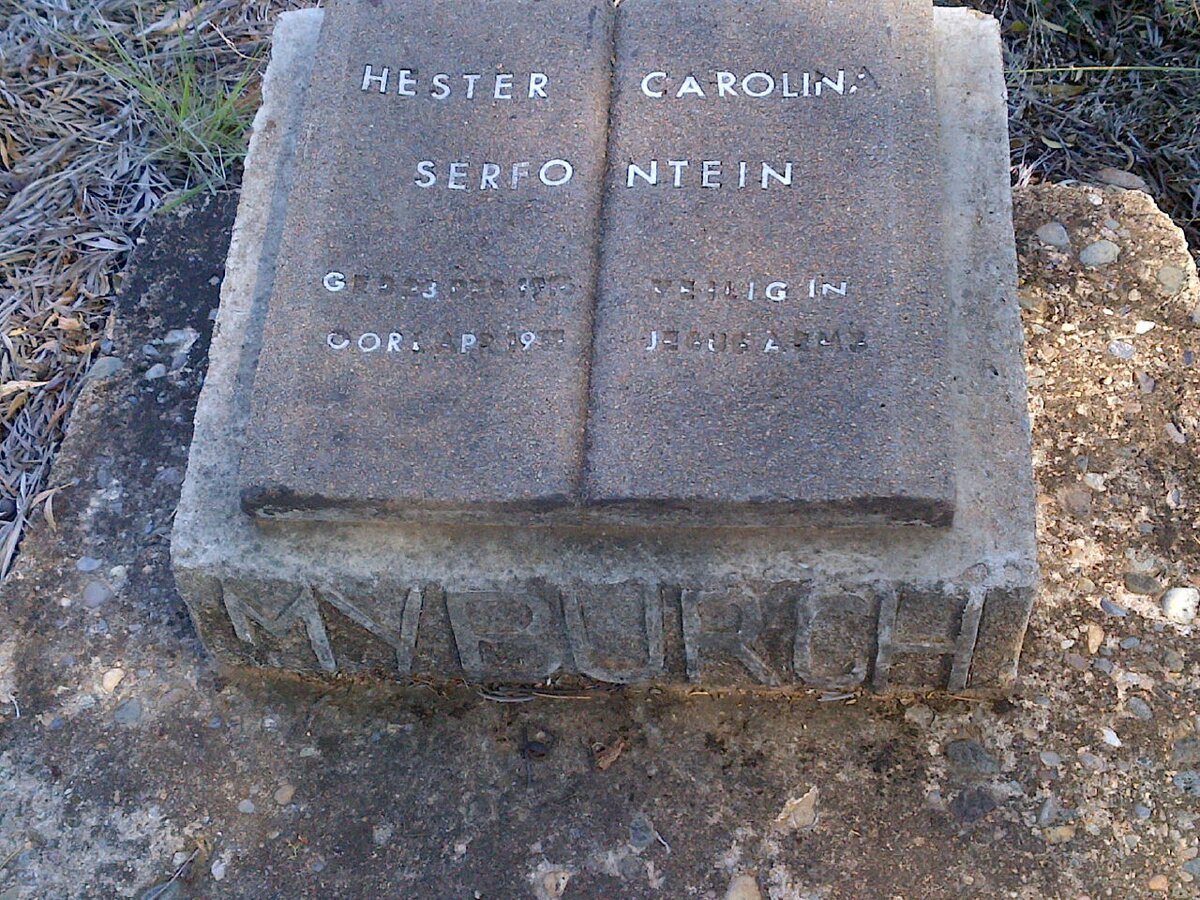 MYBURGH Hester Carolina, SERFONTEIN 191?-19??