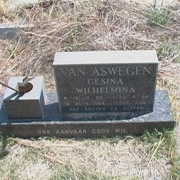 ASWEGEN Gesina Wilhelmina, van 1966-1984