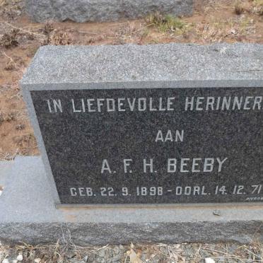 BEEBY A.F.H. 1898-1971