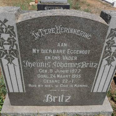 BRITZ Theunis Johannes 1877-1955