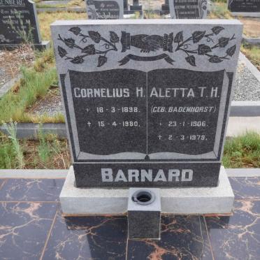 BARNARD Cornelius H. 1898-1980 &amp; Aletta T.H. BADENHORST 1906-1979