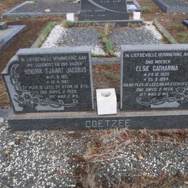 COETZEE Hendrik Tjaart Jacobus 1913-1967 &amp; Elsie Catharina 1920-1994