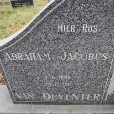 DEVENTER Abraham Jacobus, van 1905-1991 &amp; Martha Jacoba MEYER 1909-1988