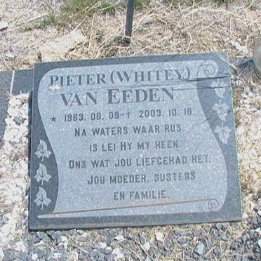 EEDEN Pieter, van 1963-2003