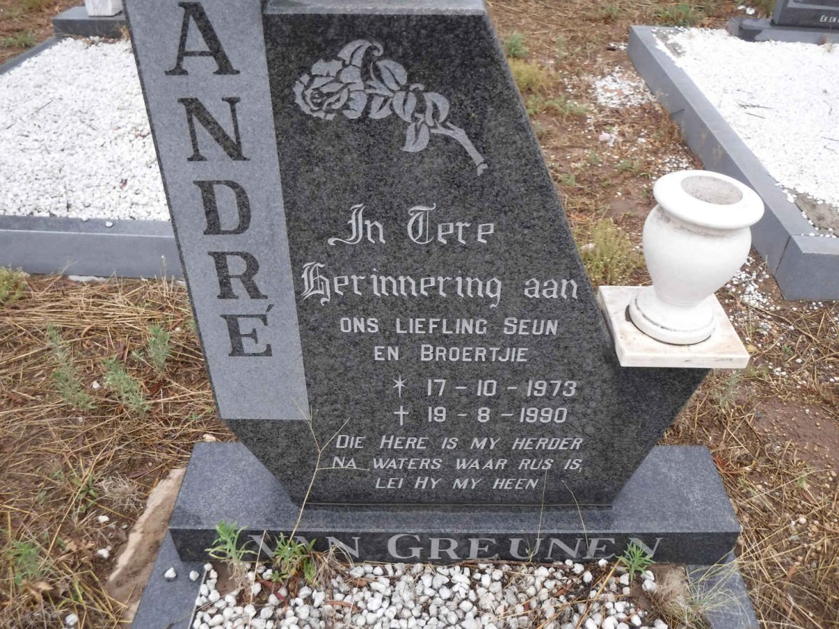 GREUNEN Andre, van 1973-1990