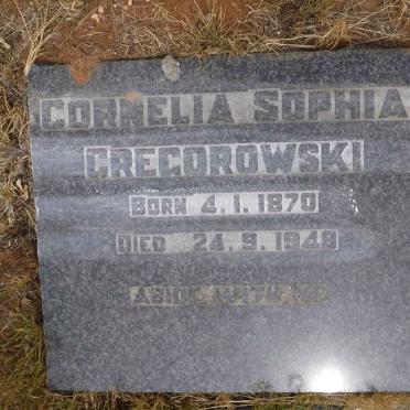 GREGOROWSKI Cornelia Sophia 1870-1949