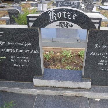 KOTZE Johannes Christiaan 1913-1972 &amp; Margaretha Isabella MEYER 1917-2000