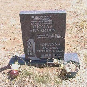 LAAS Thomas Arnardus 1926-2005 &amp; Johanna Jacoba Petronella 1934-2005