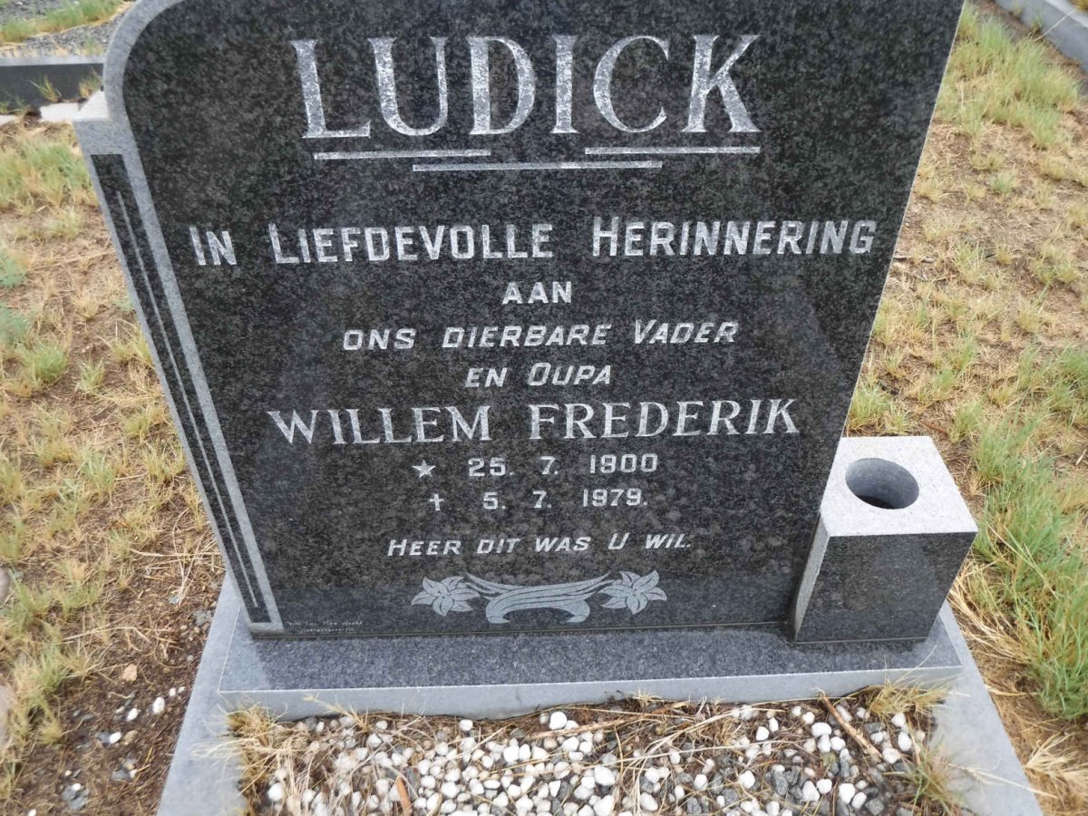 LUDICK Willem Frederik 1900-1979