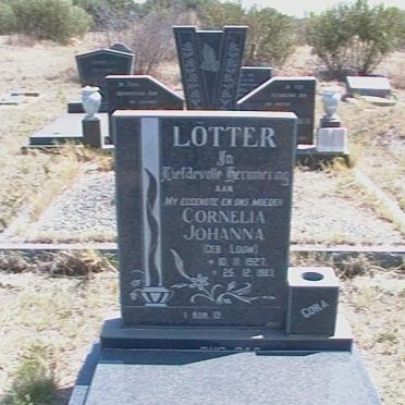 LOTTER Cornelia Johanna nee LOUW 1927-1983