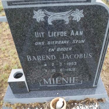 MIENIE Barend Jacobus 1953-1978
