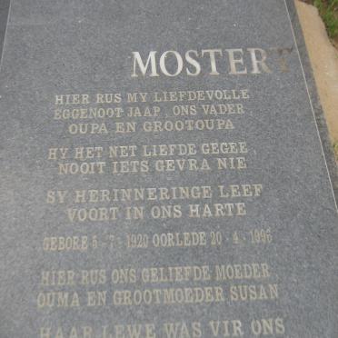 MOSTERT Jaap 1920-1996 &amp; Susan