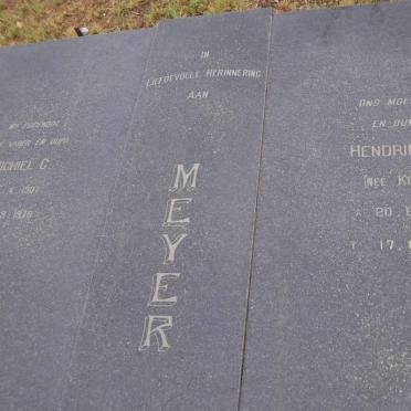 MEYER Michiel C. 1907-1978 &amp; Hendrina J. KOTZE 1914-2001