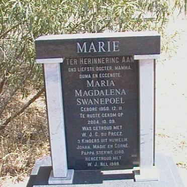 NEL Maria Magdalena voorheen DU PREEZ nee SWANEPOEL 1950-2004