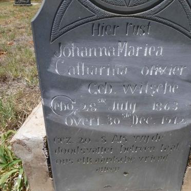 OLIVIER Johanna Mariea Catharina nee WITSCHE 1863-1912