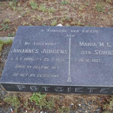POTGIETER Johannes Jurgens 1896-1973 &amp; Maria M.E.C. SCHOLTZ 1907-