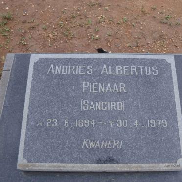 PIENAAR Andries Albertus 1894-1979