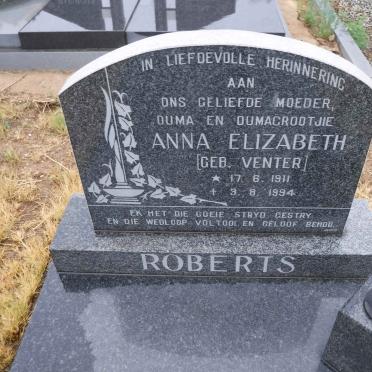 ROBERTS Anna Elizabeth nee VENTER 1911-1994
