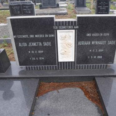 SADIE Adriaan Mynhardt 1894-1988 &amp; Alida Jeanetta 1894-1974