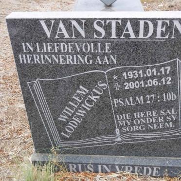 STADEN Willem Lodewickus, van 1931-2001