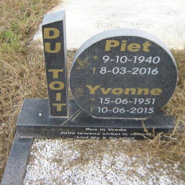 TOIT Piet, du 1940-2016 &amp; Yvonne 1951-2015