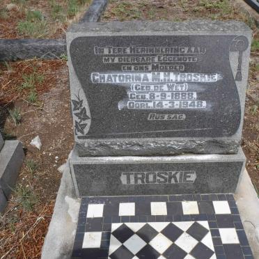 TROSKIE Chatorina M.H. nee DE WET 1888-1948