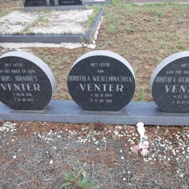 VENTER Louis Johannes 1896-1970 :: VENTER Dorothea Wilhelmina 1949-1996 :: VENTER Dorothea Wilhelmina Susanna 1928-1996