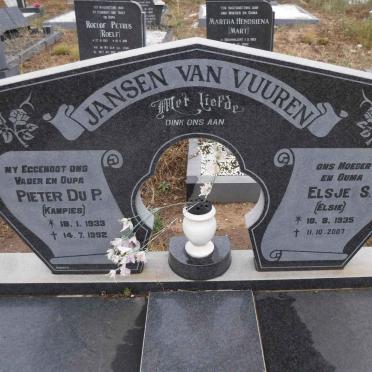 VUUREN Pieter Du P., Jansen van 1933-1992 &amp; Elsje S. 1935-2007