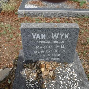 WYK Martha M.M., van nee DE BEER 1879-1969