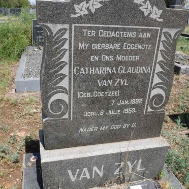 ZYL Catharina Glaudina, van nee COETZEE 1892-1953