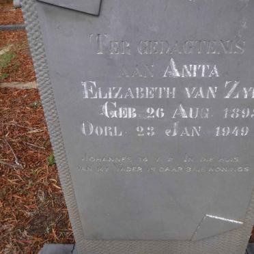 ZYL Anita Elizabeth, van 1895-1949
