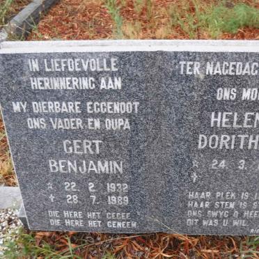 ? Gert Benjamin 1932-1989 &amp; Helena Dorithea 1932-