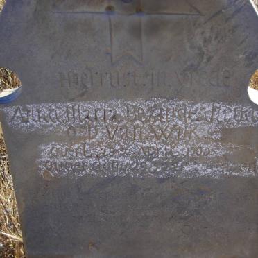 BEZUIDENHOUT Anna Maria nee VAN WIJK 1871-1900