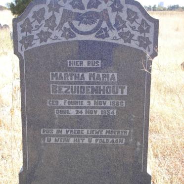 BEZUIDENHOUT Martha Maria nee FOURIE 1866-1954