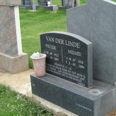 LINDE Pieter, van der 1923-2003 &amp; Miemie 1928-2006