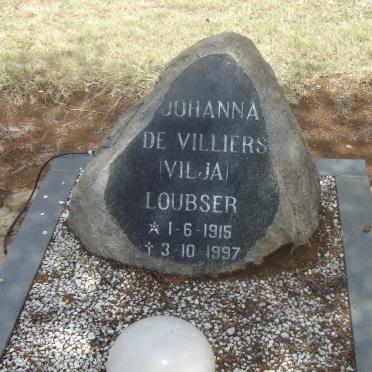 LOUBSER Johanna, DE VILLIERS 1915-1997