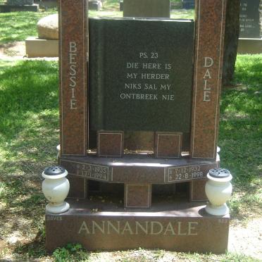 ANNANDALE Dale 1932-1998 &amp; Bessie 1935-1994