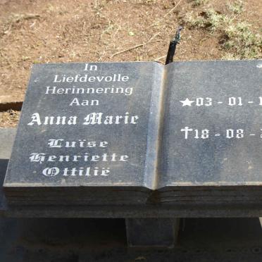 BEZUIDENHOUT Anna Marie Luise Henriette Ottilie