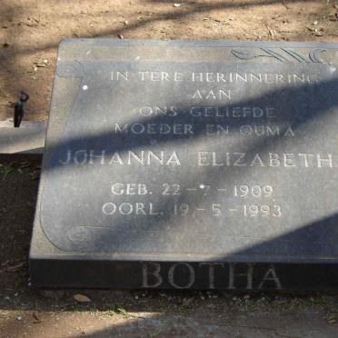 BOTHA Johanna Elizabeth 1909-1993