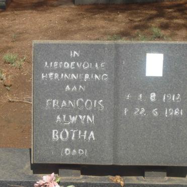BOTHA Francois Alwyn 1912-1981
