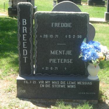 BREEDT Freddie 1971-1998 &amp; Mientjie PIETERSE 1971-