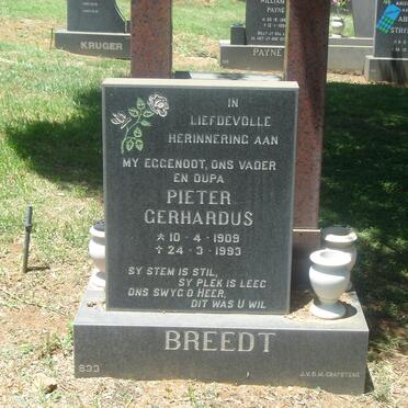 BREEDT Pieter Gerhardus 1909-1993