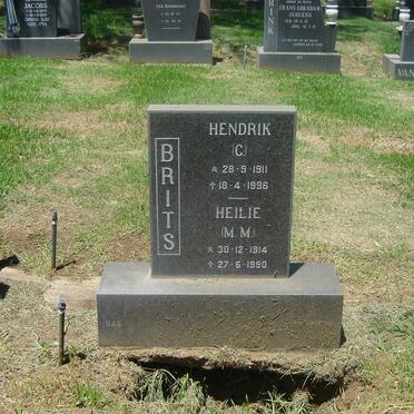 BRITS Hendrik C. 1911-1996 &amp; Heilie M.M. 1914-1990