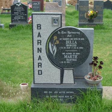 BARNARD Burger 1948-2004 &amp; Martha 1950-