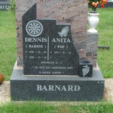 BARNARD Dennis 1949-2003 &amp; Anita 1957-